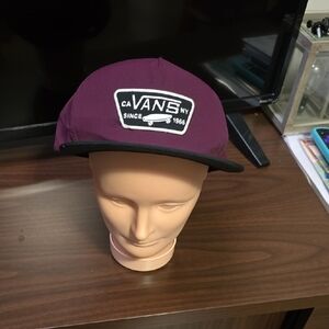 Vans Burgundy and Black Logo Cap